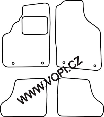 Autokoberce Saab 9-3 1998 - 08/2002 Colorfit (4006)